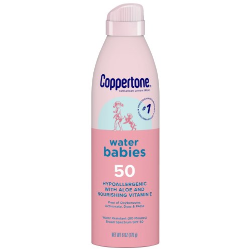 Coppertone WaterBABIES Sunscreen Quick Cover Spray Broad Spectrum SPF 50, 6 OZ