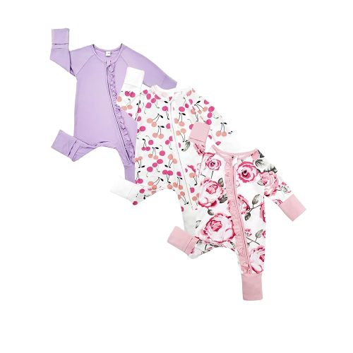 Bow Dream Baby Girl Clothing Footies Bamboo Rayon Baby Girl Clothes Baby Romper Jumpsuit Newborn-24 Months