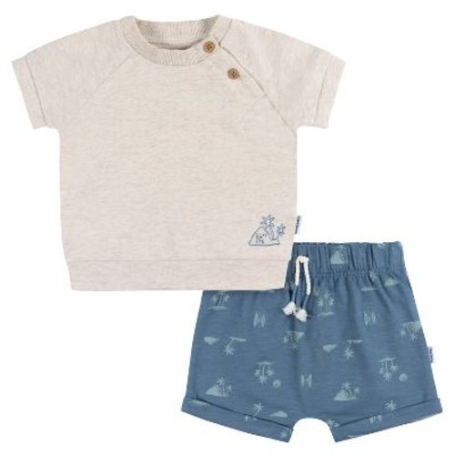 Gerber Baby Boys' T-shirt And Shorts - Surf - 24 Months - 2-piece