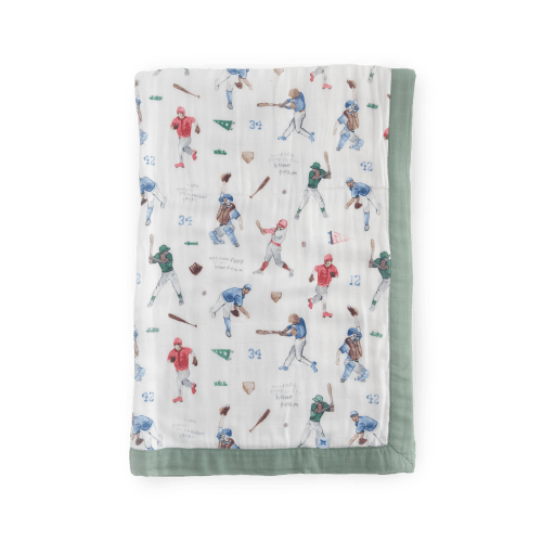Deluxe Muslin Baby Quilt - Home Run