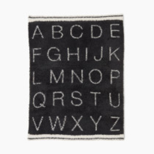 Barefoot Dreams CozyChic ABC Stroller Blanket - Carbon/Cream