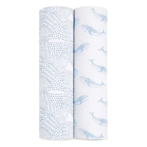 aden + anais | Oceanic Organic Cotton Swaddle Blanket 2pk
