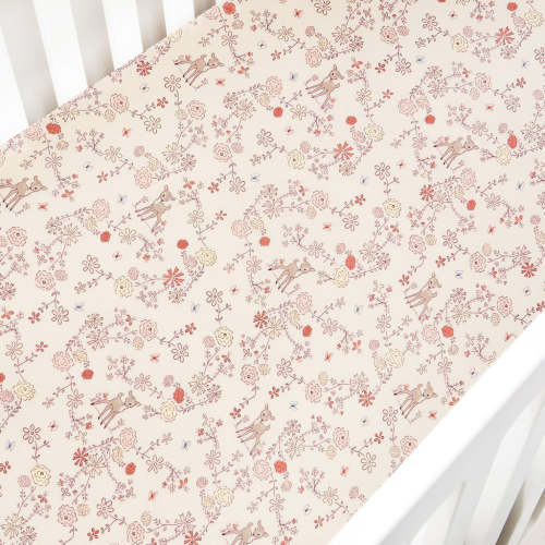 Into The Woodlands Crib Sheet - Ivory | Gooselings