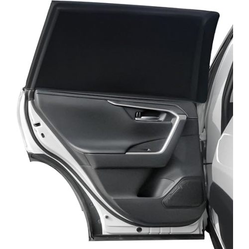 Car Window Shades, 2 Pack Side Car Window Sun Shades for Camping, UV Protection Breathable Mesh Baby Window Covers, Window Screen for Car, Truck, SUV, Protect Privacy for Kids, Family (39.8"x18.9")