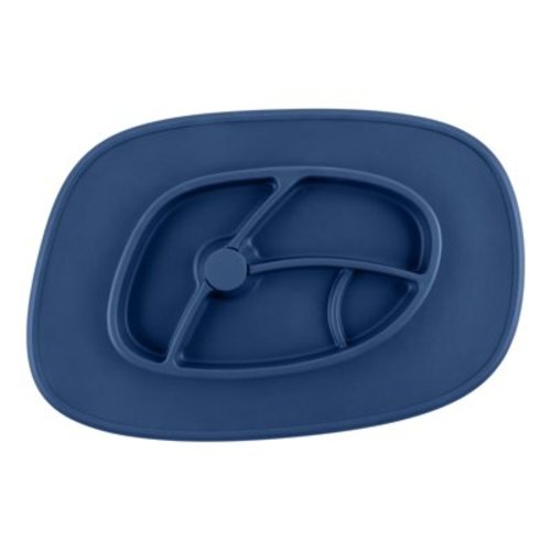 Bazzle Baby Anchor Silicone Mat, Strong Suction, BPA Free, Divided Design, Boy 4 to 36 Months - Navy Blue