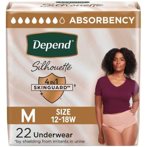 Depend Silhouette Women's MEDIUM Postpartum & Incontinence Disposable Underwear