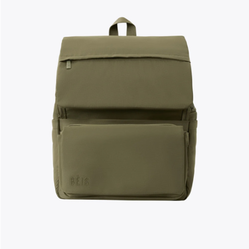 BÉIS 'The Ultimate Diaper Backpack' in Olive - Green Backpack Diaper Bag