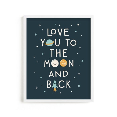Minted® Moon and Back Wall Art by Annie Holmquist