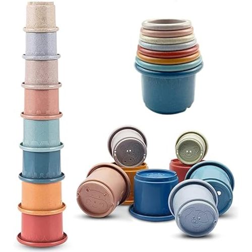 Baby Stacking Nesting Cups Toy, Montessori Toys for Toddlers 6+ Months