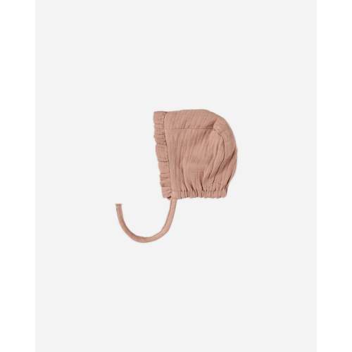 Woven Ruffle Bonnet || Rose – Quincy Mae