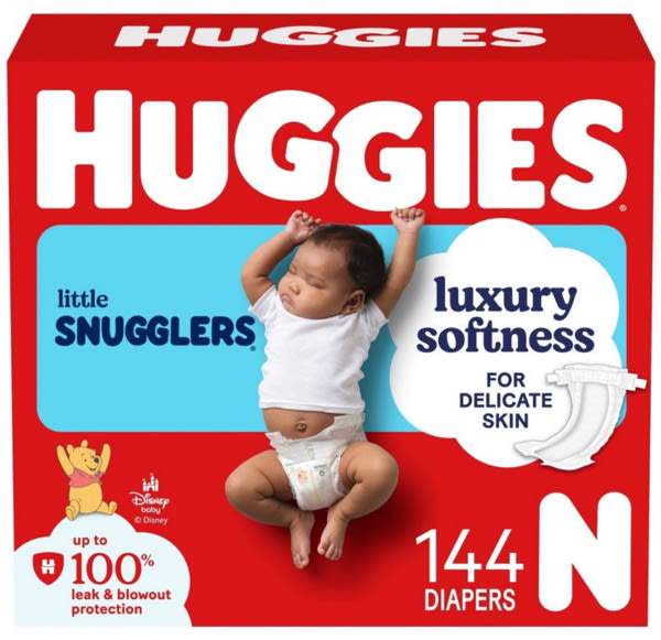 Huggies Little Snugglers Diapers - Newborn - 144ct