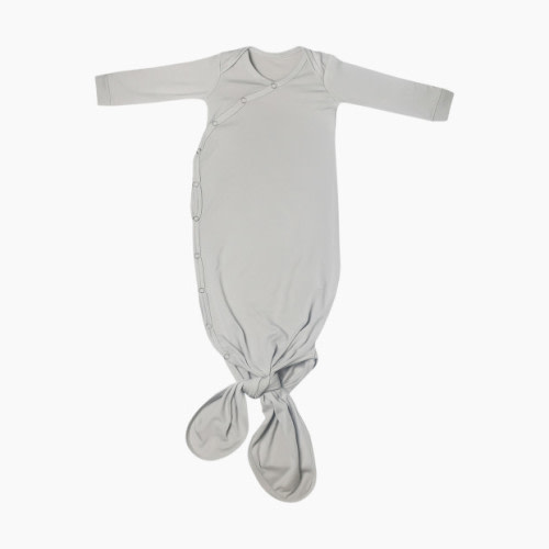 Copper Pearl Knotted Gown - Stone, 0-4 M