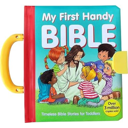 My First Handy Bible-Adam Eve-Creation-Noah-Noah Ark- Abraham-Sarah-Isaac-Jacob-Israel-Joseph-Pharaoh-Egypt-Moses-Joshua-Promised ... and the Whale-Jesus is Love-Hard Cover