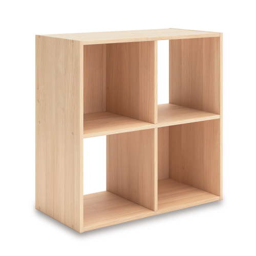 Signature Design by Ashley Piperton 4 Cube Storage Organizer with Natural Tan Finish