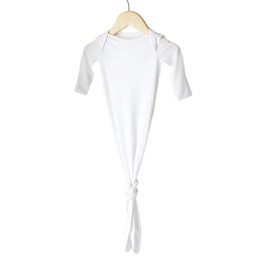 Bamboo Knotted Gown-Cloud White - 0-3 – Itty Bitty Bella