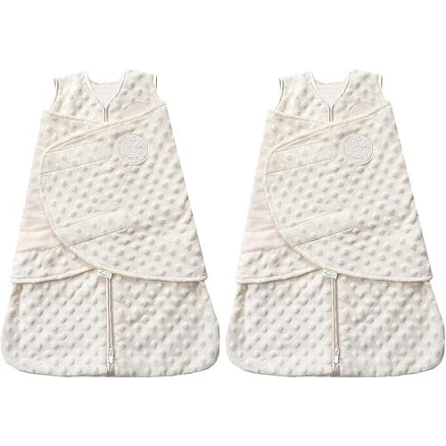 HALO Sleepsack Swaddle, Cream, Newborn, 0-3 Months (Pack of 2)