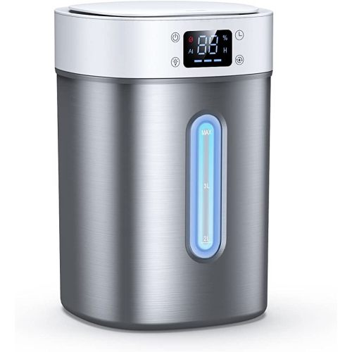 Amazon.com: 4L Ultrasonic Cool Mist Humidifier with 304 Stainless Steel Tank, Auto Humidity Control, Night Light, and Timer - For Large Rooms and Baby : Home & Kitchen