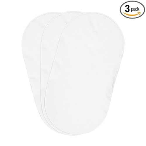 Boppy Changing Pad Liners, Pack of 3, White, Soft Terrycloth with Waterproof Backing Makes Wiggly Diaper Changes Easier and Comfy, for Quicker Cleanup of Changing Pads, Machine Washable and Dryable
