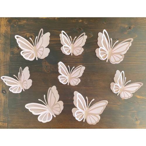 3D Butterflies| Blush Butterfly Nursery Wall Decor | Baby Shower Butterflies
