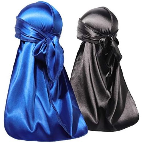 ForceWave 2 PCS Silky Satin Baby Durags for Boys Girls Infant