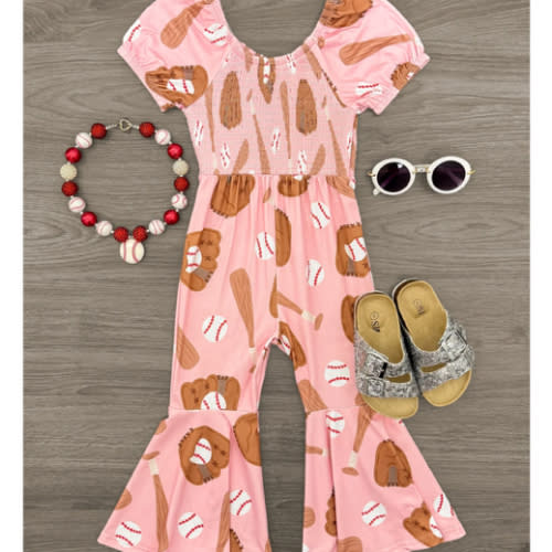 Pink Baseball Jumpsuit | Sparkle In Pink