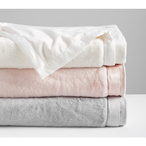 Fur Luxe Trim Baby Blanket | Pottery Barn Kids