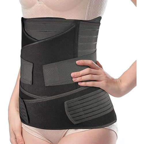 TiRain 3 in 1 Postpartum Belly Support Recovery Belly/Waist/Pelvis Belt C Section Postpartum Belly Wrap Band Corset waist trainer