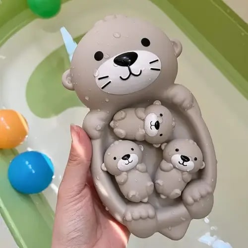 Cute Otter Design Bath Toy, 1 Set Floating Bath Toy, Bathroom