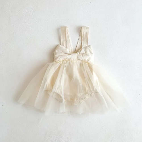 Bow Detail Lace Romper Tutu Dress – August + Willow