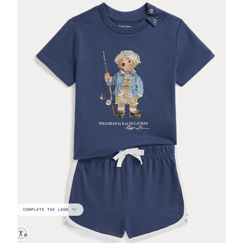 Polo Bear Cotton Jersey Tee & Short