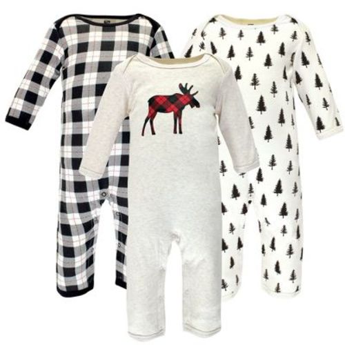 Hudson Baby Infant Boy Cotton Coveralls, Moose, 6-9 Months