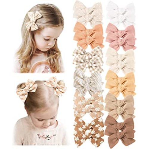 Amazon.com: Niceye 24 PACK Baby Girl Hair Clips Set, Hair Bows Barrettes Handmade Accessories Alligator Clip for Babies Infant Toddlers Kids in Pairs : Baby