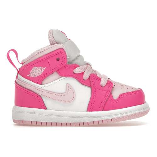 Jordan 1 Mid White Fierce Pink (TD)