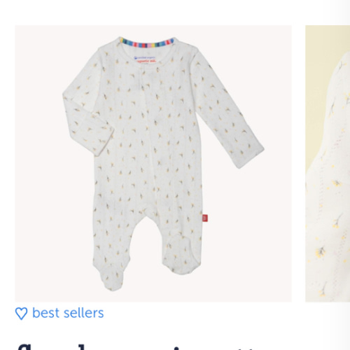 floral organic cotton pointelle magnetic parent favorite footie