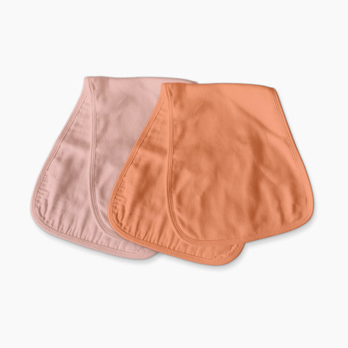 Goumi Kids x Babylist Bamboo & Organic Cotton Burpcloths (2 Pack) - Blush and Nectar