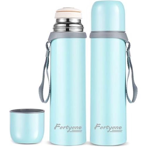 Fortyone Vacuum Cup Coffee Vacuum Bottle Coffee mugstainless steel cup Vacuum insulated cup Keep Drinks Hot or Cold(Aqua-Blue)