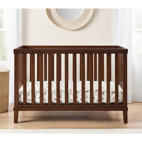 Leo Convertible Crib, Walnut Finish | Pottery Barn Kids