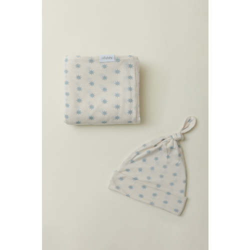 Starburst Swaddle + Hat Set