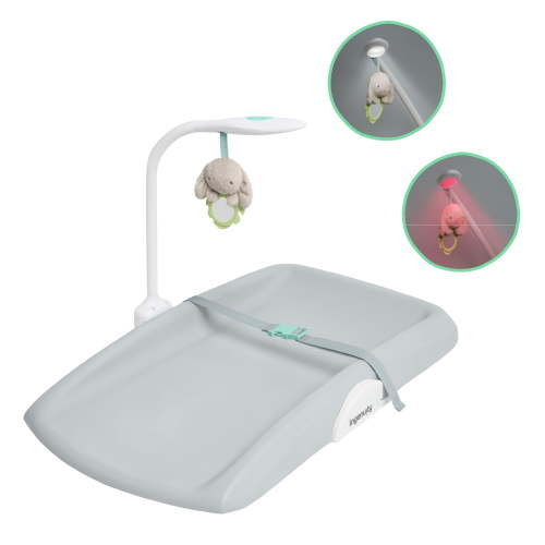 Ingenuity Day & Night Sylvi Baby Changing Pad - Includes Nightlight - Easy to Clean - Extra Comfort - Ages 0M+