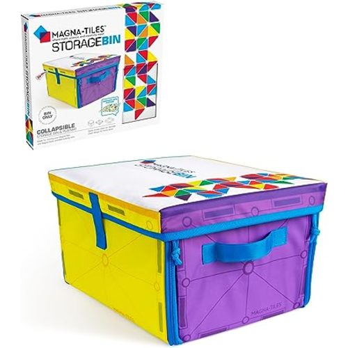 MAGNA-TILES Storage Bin & Interactive Play-Mat, The ORIGINAL Magnetic Building Brand