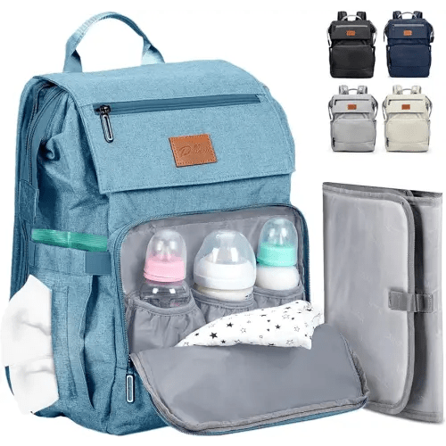 PILLANI Baby Diaper Bag Backpack - Large Bag for Boys & Girls - Diaper Backpack - Travel Diaper Bags with Changing Pad - Baby Registry Search Stuff & Shower Gifts - Newborn Essentials Must Haves Mom