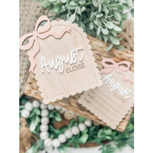 Bow, Birth Stats , Baby Name Announcement, Birth Announcement, Name Sign, Baby Name Sign, Baby Girl, New Baby, Hospital