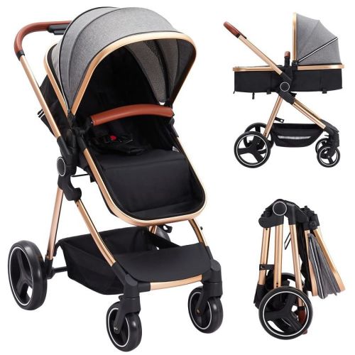 Convertible Baby Stroller, 3 In 1 Reversible Bassinet Stroller For Newborn