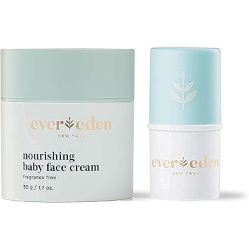 Evereden Dry Relief DUO - Face Cream (1.7oz) & Lip Balm (0.13oz) - Clean, Vegan & Easy to Use Toddler Chapstick & Baby Cream Bundle for Deep Soothing Hydration - Non-Greasy & Fragrance-Free