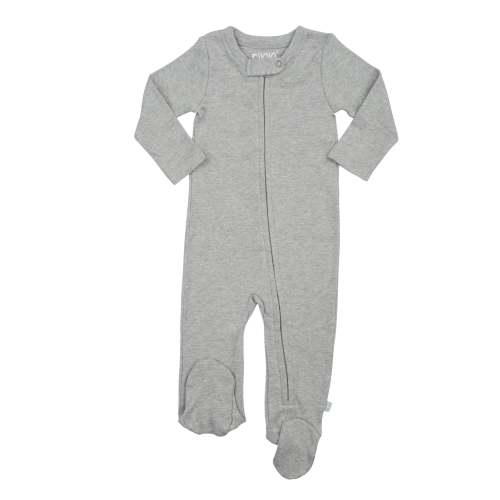 Soft Cotton Baby Footie - Heather | 100% Organic | – Finn + Emma