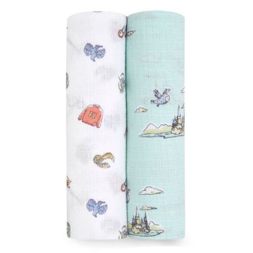 Aden + Anais Essentials Swaddle - Harry Potter Hogwarts - 2pk