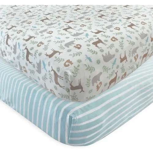 Touched by Nature Unisex Baby and Toddler Organic Cotton Crib Sheet, Forest, One Size