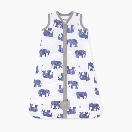 Burt's Bees Baby Quilted Beekeeper Organic Cotton Wearable Blanket - Wandering Elephants, Small
