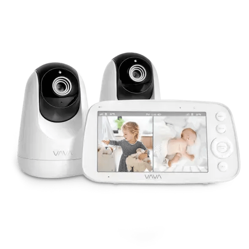 VAVA Split Screen Baby Monitor - Watch Two Rooms at Once