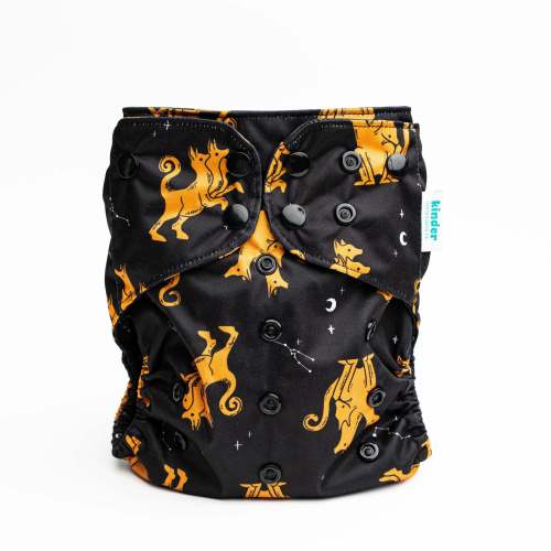 Space and Sky: Essentials Pocket Cloth Diaper with Athletic Wicking Jersey, Grows with your Baby